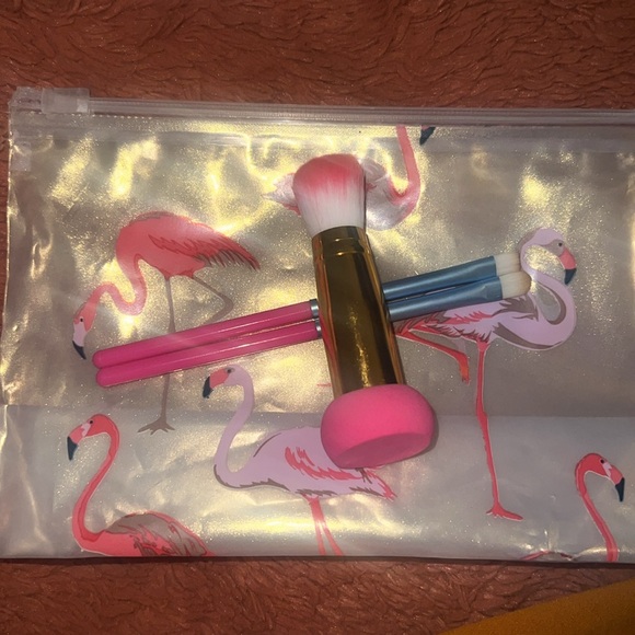 Pink iridescent Flamingo Reusable Ziploc keepsake bag - Picture 8 of 8